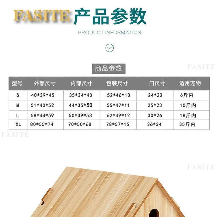 the RED BARN DOGHOUSE - Top Cover Doghouse, Outside Easy Installed Winter Gate Door Window External Entrance Nest, Home Pets Products