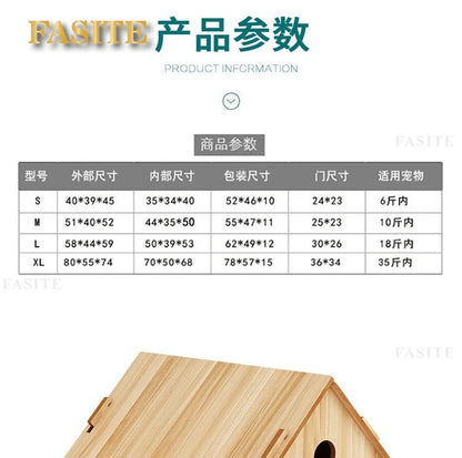 the RED BARN DOGHOUSE - Top Cover Doghouse, Outside Easy Installed Winter Gate Door Window External Entrance Nest, Home Pets Products