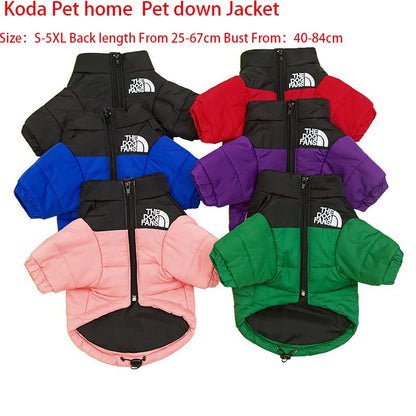 the PAWARMOR WATERPROOF DOG SNOW JACKET - Dog Coat, Dog Warm Jacket, 4 Legs Covered Waterproof Windproof Reflective Warm Dog Vest, Zippered Adjustable Outdoor Dog Snow Jacket