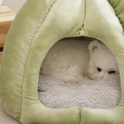 A Closed, Detachable and Washable Dog House for Keeping Warm in Winter and A Pet Bed Suitable for All Seasons