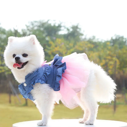 Summer Dog Clothes Pet Dresses for Small Dogs Pomeranian Chihuahua Puppy Kitten Skirt Clothing for Medium Dogs Product Supplies