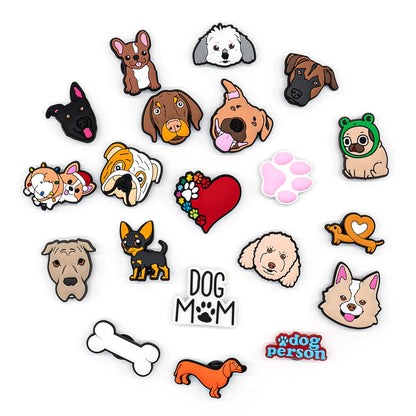 1pcs PVC Dog  Dachshund Corgi Paw Shoe Charms Shoe Decorations Accessories Pins for Women Men Kids Gift,Bulldog Clog Buckles