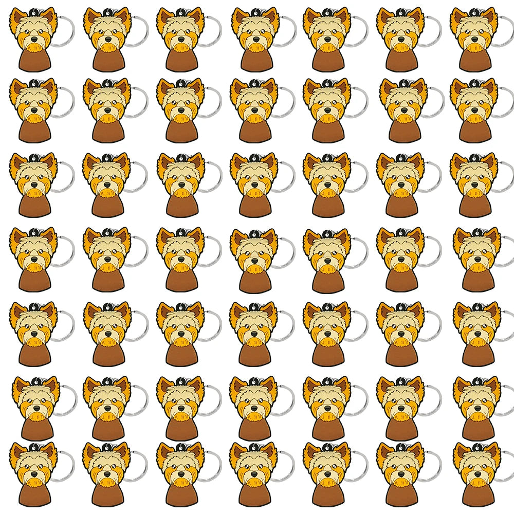 50PCS Cute Animal Keychain knife Ducks Dogs Cats Keyring for Women Men Kids Handbag Cool Car Key Accessories Friends Key Gifts