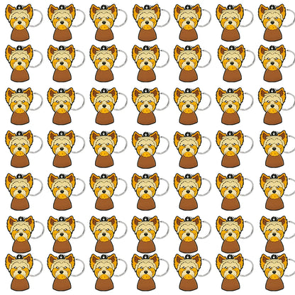 50PCS Cute Animal Keychain knife Ducks Dogs Cats Keyring for Women Men Kids Handbag Cool Car Key Accessories Friends Key Gifts