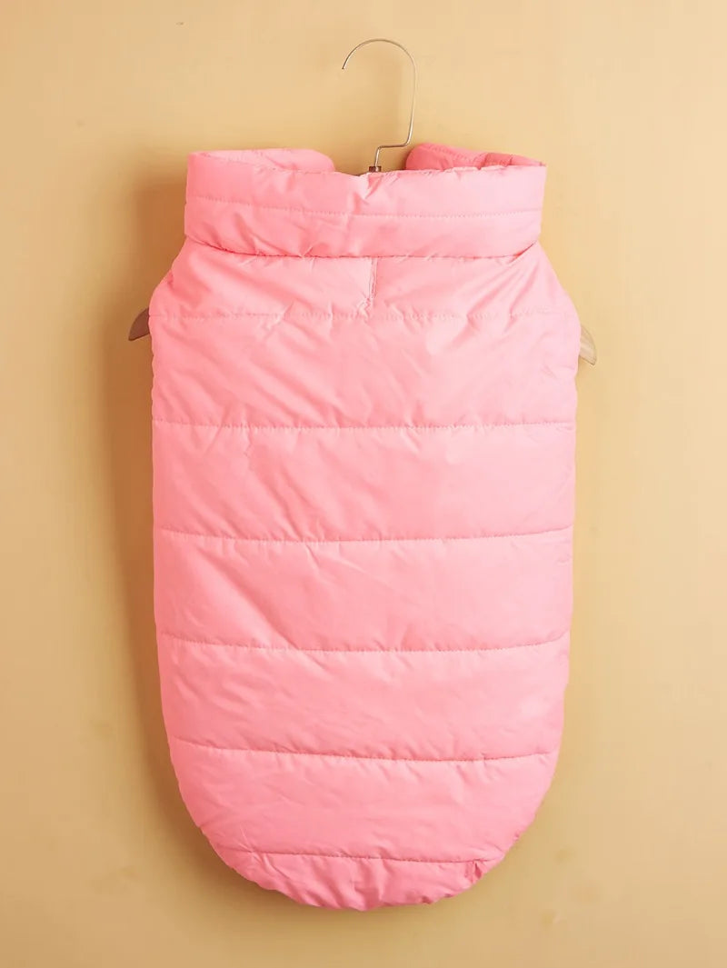 Winter Pet Dog Coat Winter Warmth Clothes Winter Dog Vest With Integrated Keep Warm Fleece Back Zipper For Small Medium Dog