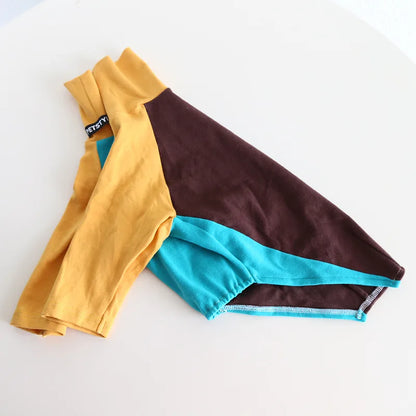 8colors Italian Greyhound Hound Two-Legged Clothes Fashionable Multicolor Soft Comfortable Elastic Fashion Patchwork Dog Clothes