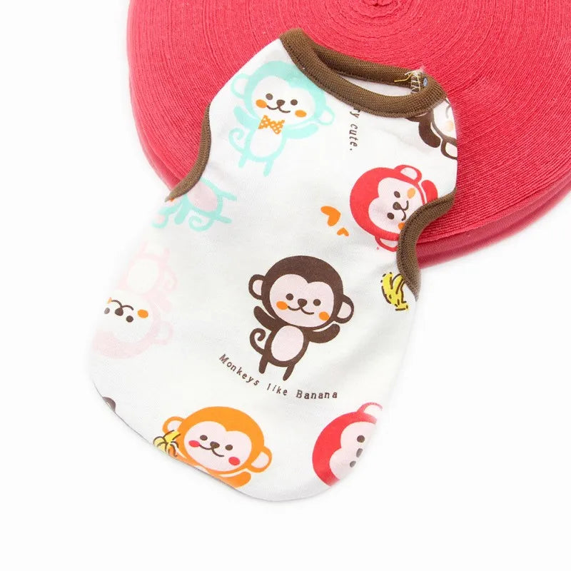 the COOLBARK SUMMER TEE - Dog Clothes Summer Thin Dog Vest T-Shirt, Print Dog Cute Outfits, Chihuahua, Pet Clothing, French Bulldog, Pug Costumes, Puppy Shirts