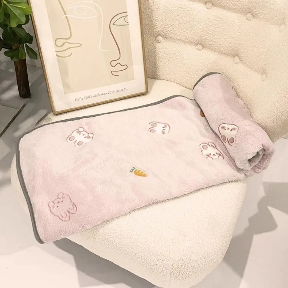 Cute Pattern Dogs Bed Blanket Warm Breathable Warm Cat Blanket Soft Comfortable Puppy Sleep Mat for Cats Dogs