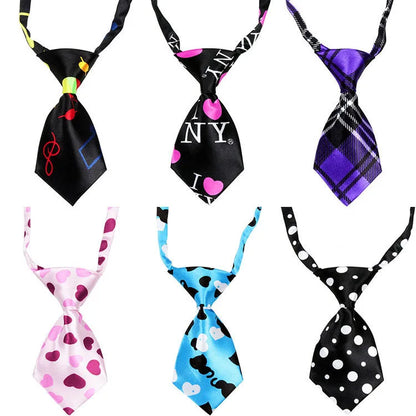 10pcs/Lot Pet Cat Dog Solid Color Multicolor Tie Fashion Grooming Dog Accessories Adjustable Puppy Tie Pet Bowtie Supplies