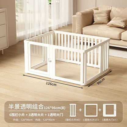 Minimalist Style Pet Supplies Pet Store Doghouse Acrylic Fence Small Pet Dog Interior Decoration Transparent Isolation Pet Bed