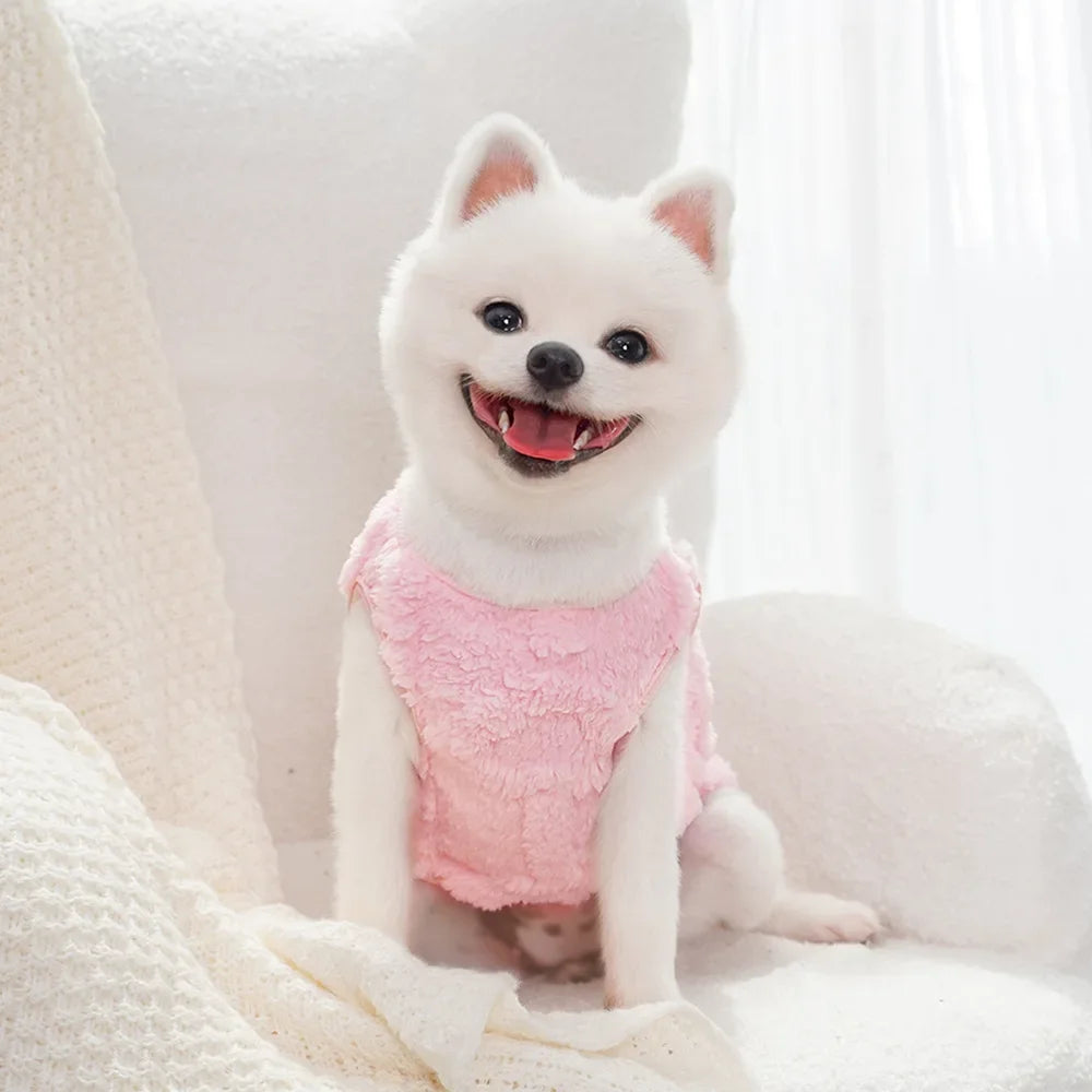 Cute Dog Winter Clothes Warm for Small Dogs Cat Outdoor Soft Cozy Fleece Jacket Vest Coat Pet Chihuahua Yorkies Corgi Ropa Perro