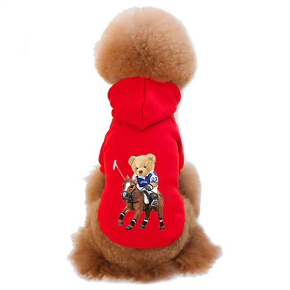 Pet Dog Clothes Autumn Winter Spring Small Medium Puppy Kitten York French Bulldog Luxury Fleece Lining Cat Pet Hoodies Perro