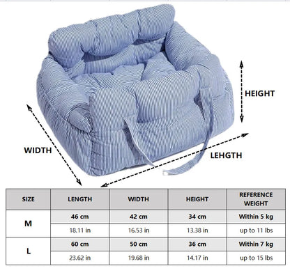 Dog Seat for Car Travel Booster Car Seat for pet Dog cat car Seat Bed Washable Thick Cushion dog carrier bag pet Car Carrier