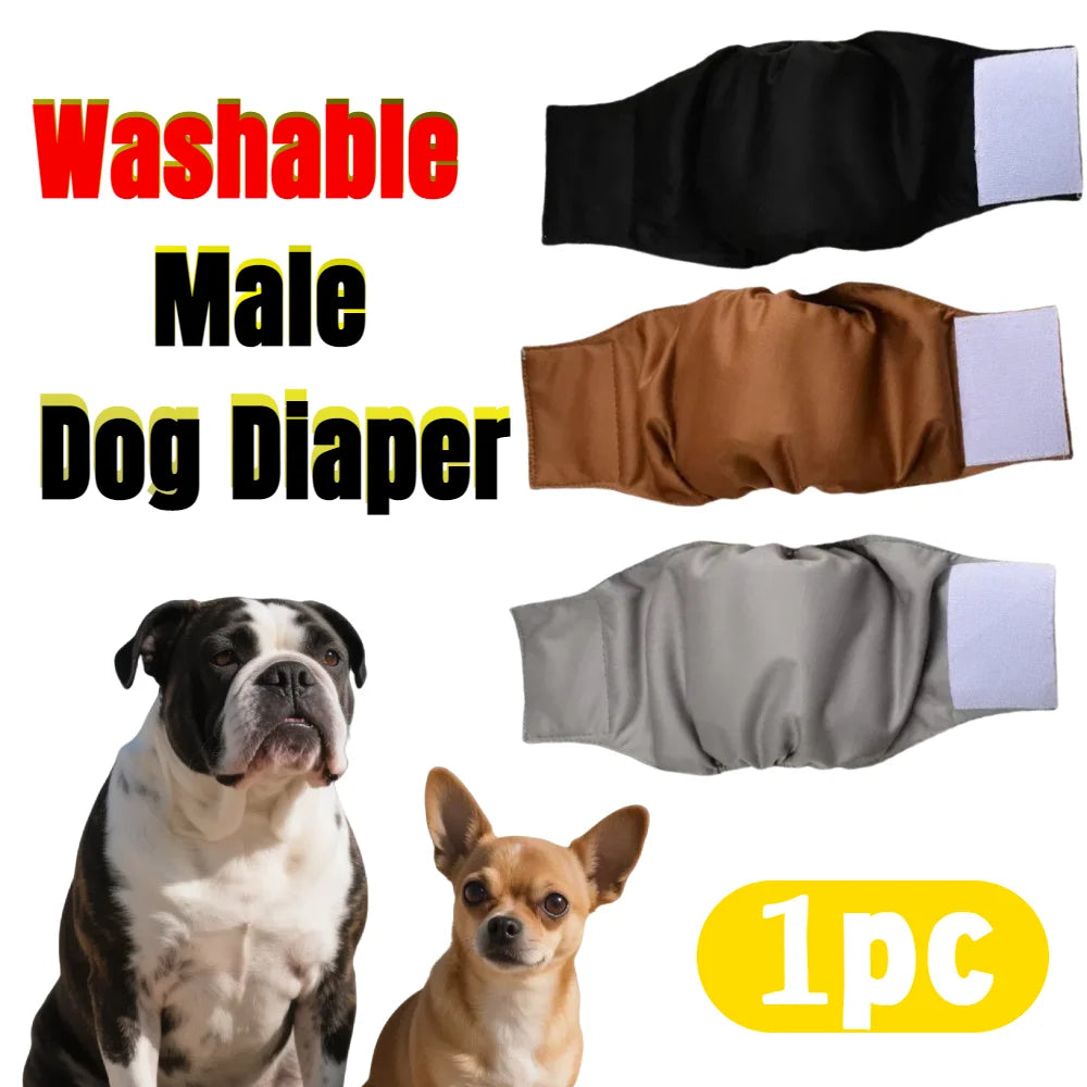 Washable Male Dog Diaper for Small Medium Dogs Reusable Pet Sanitary Panties XS Leak Proof Urine Pant Puppy Chihuahua Supplies
