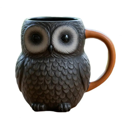 Animal Shaped Ceramic Mug Design Coffee Cup Shape Resin Mug Set Elephant Sheep Owl Cat Dog Styling Hot Drink Cups for Home Decor