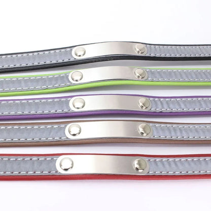 the GLOWGUARD PERSONALIZED COLLAR - Customized Reflective Dog Collar, Name Carved ID Anti-Lost Microfiber Collar for Small/Medium/Large Dogs, Puppy/Cat/Pet Supplies