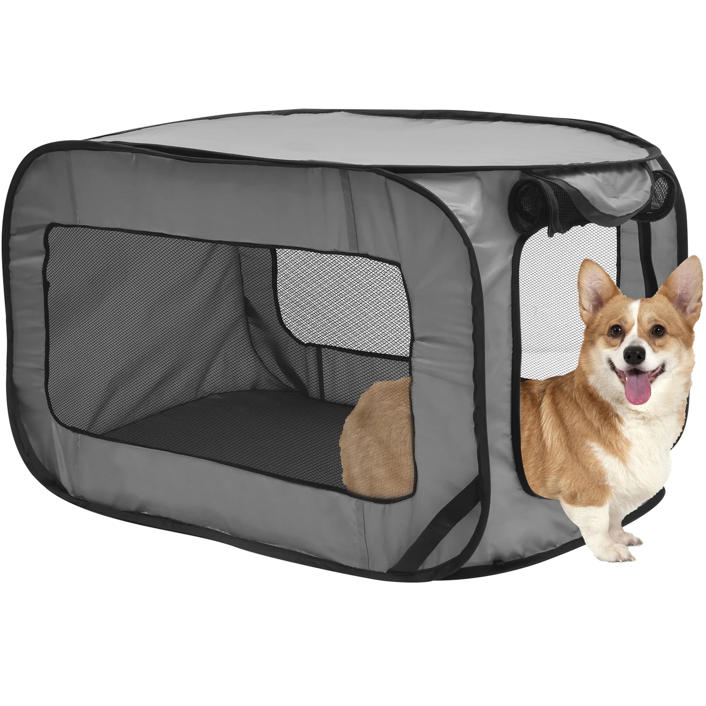 Dog Carriers Travel Crate Large Foldable Pop Open Kennel Portable Outdoor Cat Bag Animal Pet Bed Tent Crates Cage House