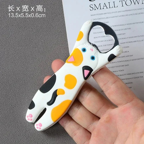 Cartoon Cute Animal Paw Wine Bottle Opener Beer Bottle Opener Cat Magnet Refrigerator Sticker Dog Fridge Magnet Beer Opener