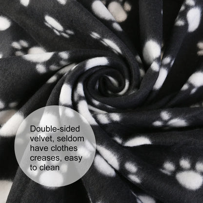 Double Sided Fleece Pet Blanket Black 100x70cm Soft for Dog Cat Bed Cushion Floor Seat Cover Pet Bed Mat