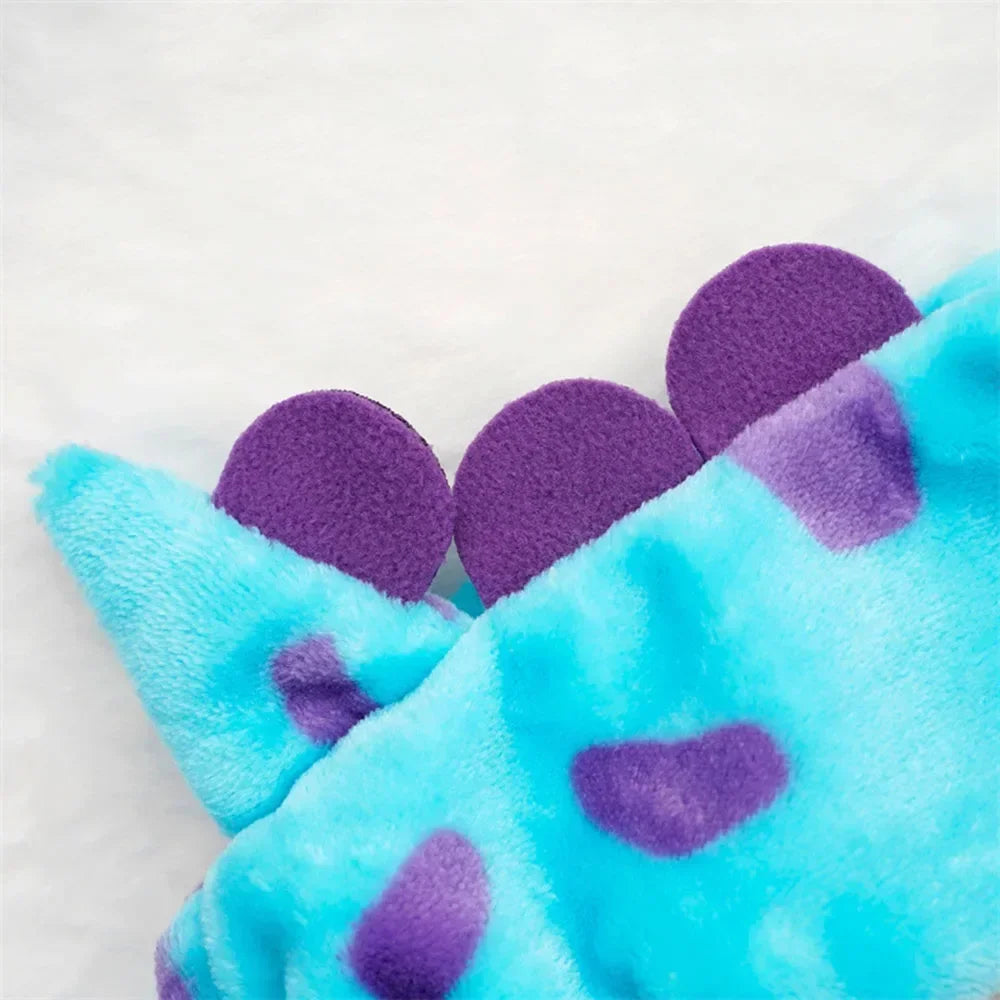 the BLUE MONSTER - Dog Clothes Warm Fleece Pet Hoodies, Dog Clothes for Small Dogs, Winter Pet Clothing Puppy/Cat Dinosaur Costume, Chihuahua Jacket