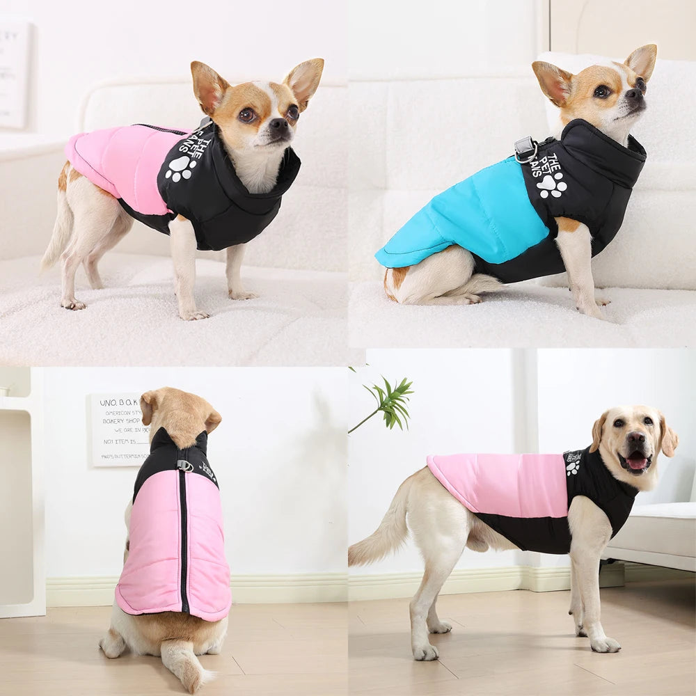 Warm Winter Pet Clothes Windproof Dog Jacket Coat For Small Big Dogs Labrador Costume French Bulldog Golden Retriever Outfits