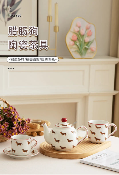 London Pottery 220ML Animal mug dish ceramics coffee cup Unusual tea Pair pottery tea cup set porcelain Cups for girlfriend gift