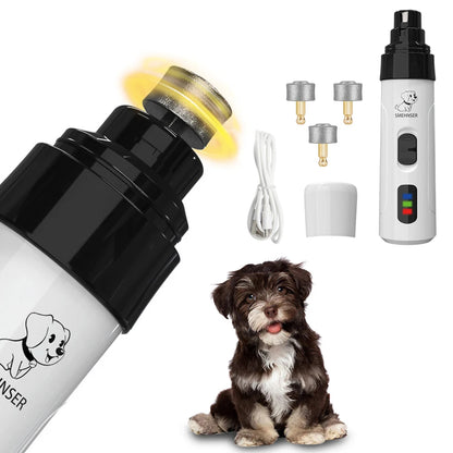 CDDMPET Pet Dog Cat Nail Clippers USB Charging Dog Nail Grinders Electric Dogs Cat Paws Nail Grooming Trimmer Accessories