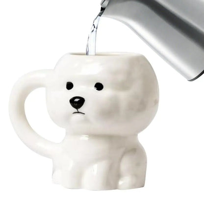 Novelty Puppy Mugs Bichon Frise Puppy Ceramic Mug Cute Creative Home Drinking Cup Coffee Cup Couple Cup Festival Gifts