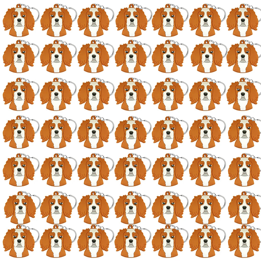 50PCS Cute Animal Keychain knife Ducks Dogs Cats Keyring for Women Men Kids Handbag Cool Car Key Accessories Friends Key Gifts