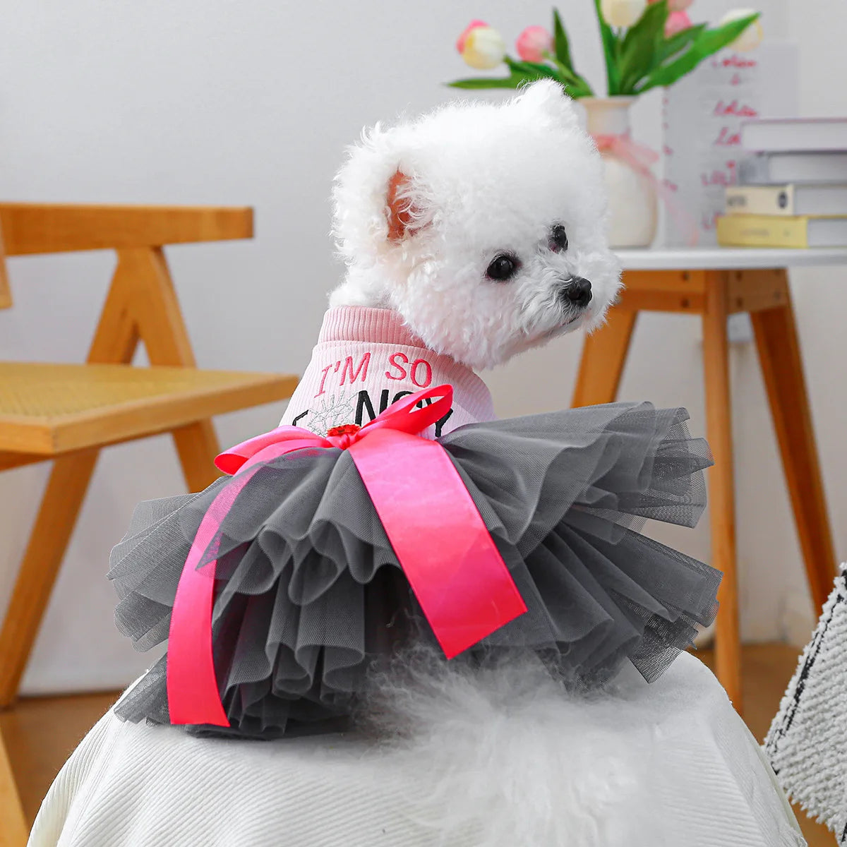 Fancy Bowtie Pet Dress For Dogs Spring Summer Puppy One Piece Apparel Girl Female Luxury  Formal Cat Wear Yorkshire Terrier Item