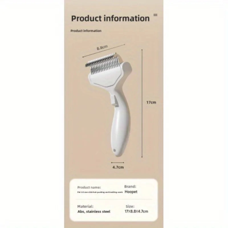 1PC Floating Stainless Steel Dog Hair Removal Brush for Long Hair Breeds Puppy Cat Comb Pet Grooming Products Curved Design