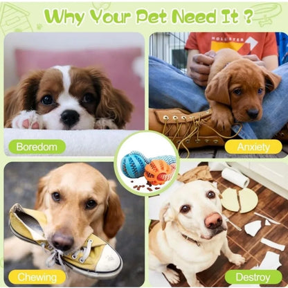 Dog Rope Ball Bite Resistance Training Ball with Rope Interesting Puzzle Teething Toy for Molar Teeth Cleaning Boredom Relieving