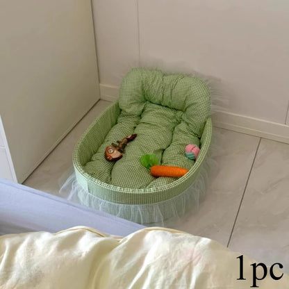 Macaron Color Dog Bed Pet Kennel Four Seasons Universal Winter Dopamine Cat Nest Deep Sleeping Nest Pet Supplies
