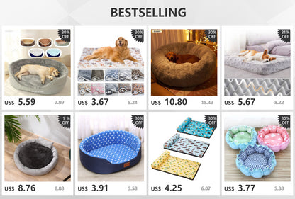 Dog Kennel pet bed Two-sided wave point dog kennel dog kennel for Small Medium pet mattress 3D dog Sofa pet bed cat bed