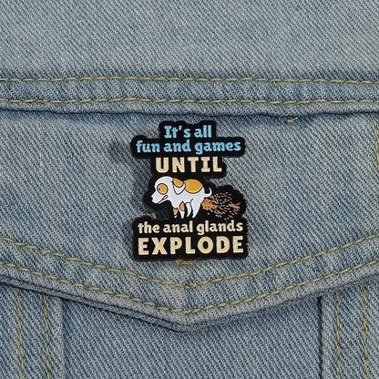 Dog It's All Funny Quote Cartoon Enamel Pins Animal Metal Badges Custom Brooches Clothing Decoration Pin Jewelry Gift Wholesale