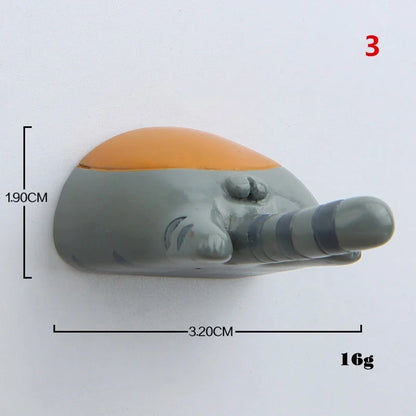 Cute Cartoon Dog Cat Ass Style Refrigerator Sticker Key Holder Creative Magnetic Message Wall Tile Stickers Magnet Cute Cartoon