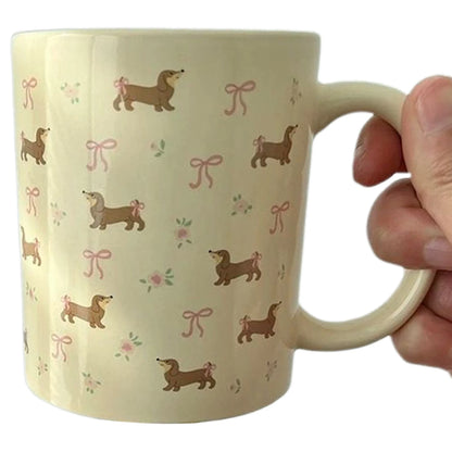 Cartoon Mug Fashion Handheld Water Drinking Cup Multi-Purpose Chic-Style Coffee Cup Hand-made Decor Tea Coffee Cup for Friends