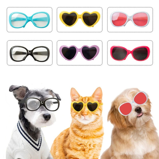 the SWEETSNOUT HEART SHADES - Dog Glasses, Pet Heart Glasses, Cat/Dog Accessories, Puppy Photos Tools, Decorations for Dog, Summer Party Eyewear Glasses