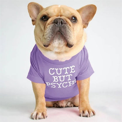 Spring Summer Pet Dog Clothes Round Neck T-shirt for Small Dogs French Bulldog Shiba Inu Puppy Pullovers Letter Print Vest
