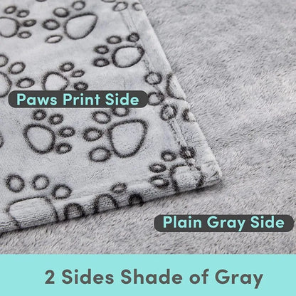 Dog Bed Mat Blanket Soft Fluffy Pet Sleeping Blanket Cute Paws Pattern Pet Travel Mat Warm Comfortable Blankets for Cat Dogs