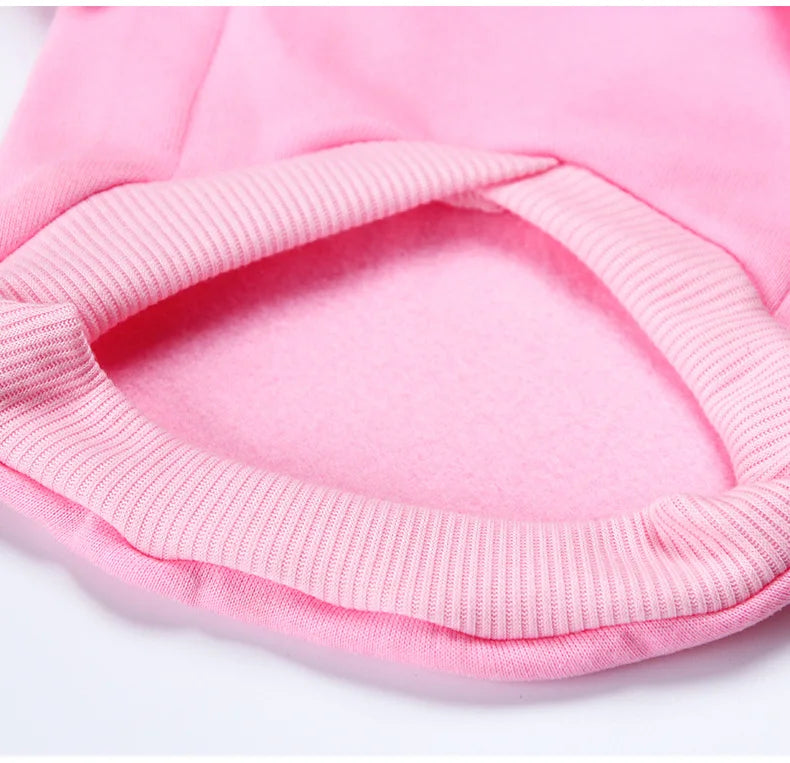 Small Medium Dog Hoodies Fleece-Lined Hooded Sweater, Autumn Winter Dog Clothes Puppy Pullover with  Leash Hole Pet Apparels