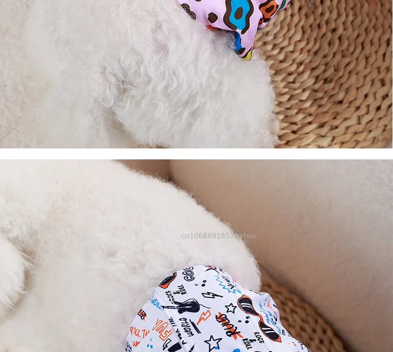 Washable Male Dog Physiological Pants Reusable Sanitary Underwear Belly Wrap Band Cotton Diaper For Large Small Medium Dog