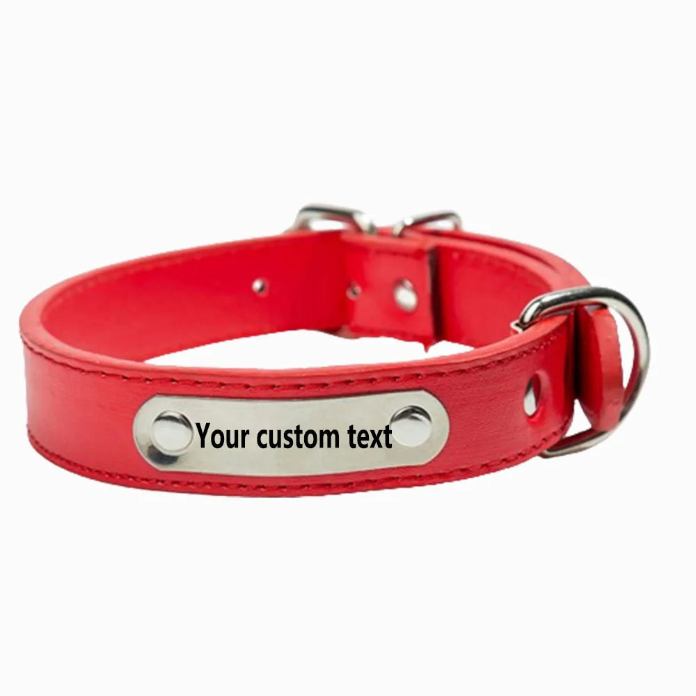 the NAMESAFE EVERYDAY ID COLLAR - Custom Personalized Dog Collar with Name Engraved ID, Anti-Loss Solid PU Leather for All Types of Puppies and Kittens, Pet Supplies