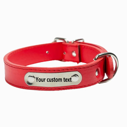 the NAMESAFE EVERYDAY ID COLLAR - Custom Personalized Dog Collar with Name Engraved ID, Anti-Loss Solid PU Leather for All Types of Puppies and Kittens, Pet Supplies