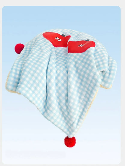 2pcs/set New Style Pet Sleeping Pad Winter Dog Blanket Cat Cushion Universal Comfortable Dog Quilt with Pillow Pet Supplies