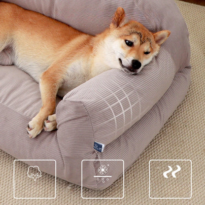 Cozy Deep Sleep Pet Bed with Removable and Washable Cover - Large Cat and Dog Mattress for Winter Warmth - All Year Round Use