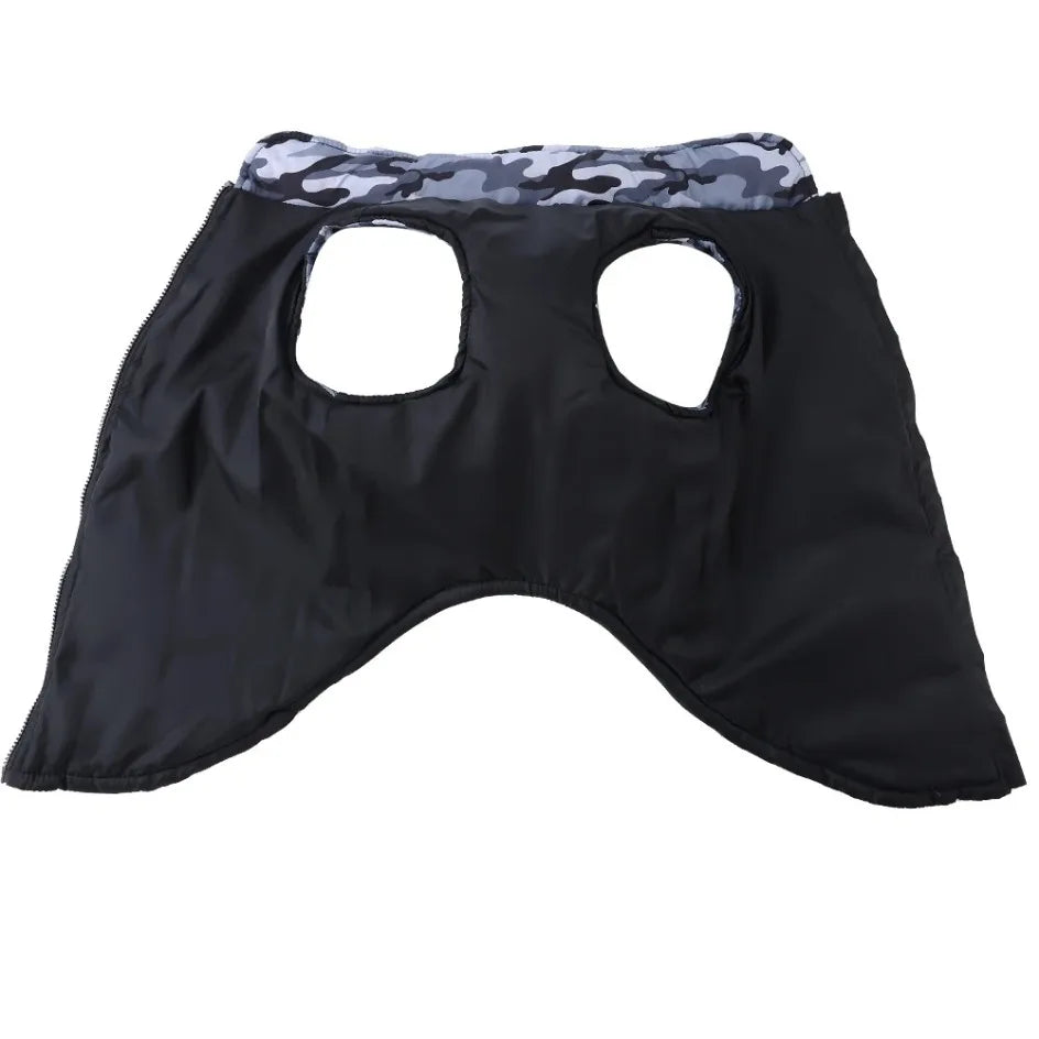 Winter Warm Big Dog Clothes Camouflage Sleeveless Pet Vest Jacket Windproof Large Dog Coat Zipper D-ring 4XL-6XL Puppy Outfits