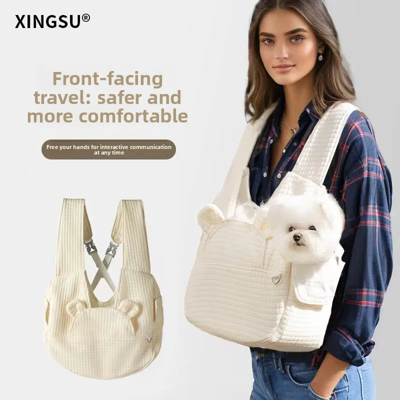 2025 best-selling dog bag - suitable for all seasons. Dog and cat outdoor bag with large capacity, breathable and comfortable.