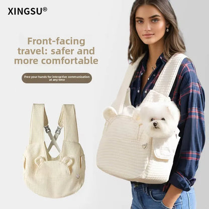 2025 best-selling dog bag - suitable for all seasons. Dog and cat outdoor bag with large capacity, breathable and comfortable.