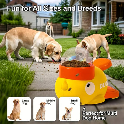 Cartoon Little Yellow Duck Shape Interactive Dog Toys Anti-Slip Design Pets Intelligence Exercise Feeder Food Dispenser Supplies
